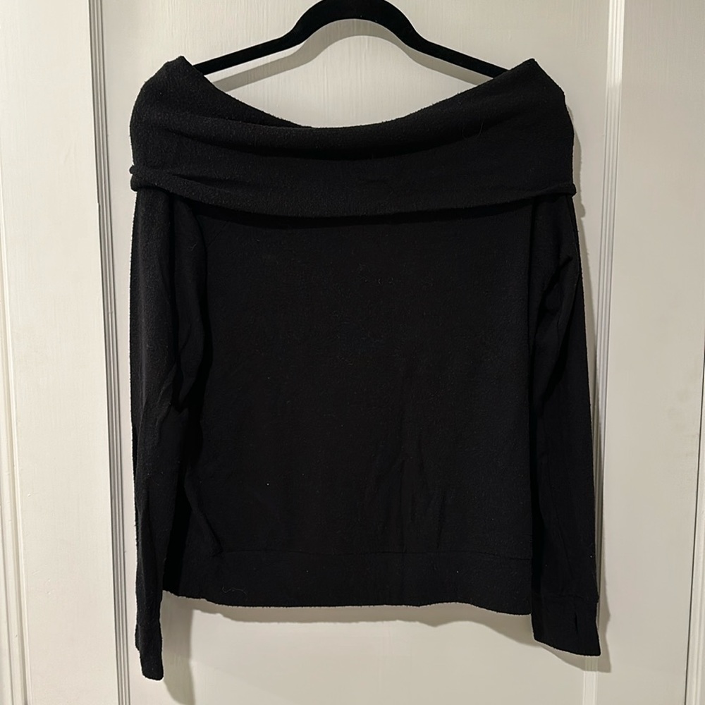 Peace Love World Off-Shoulder Sweater
